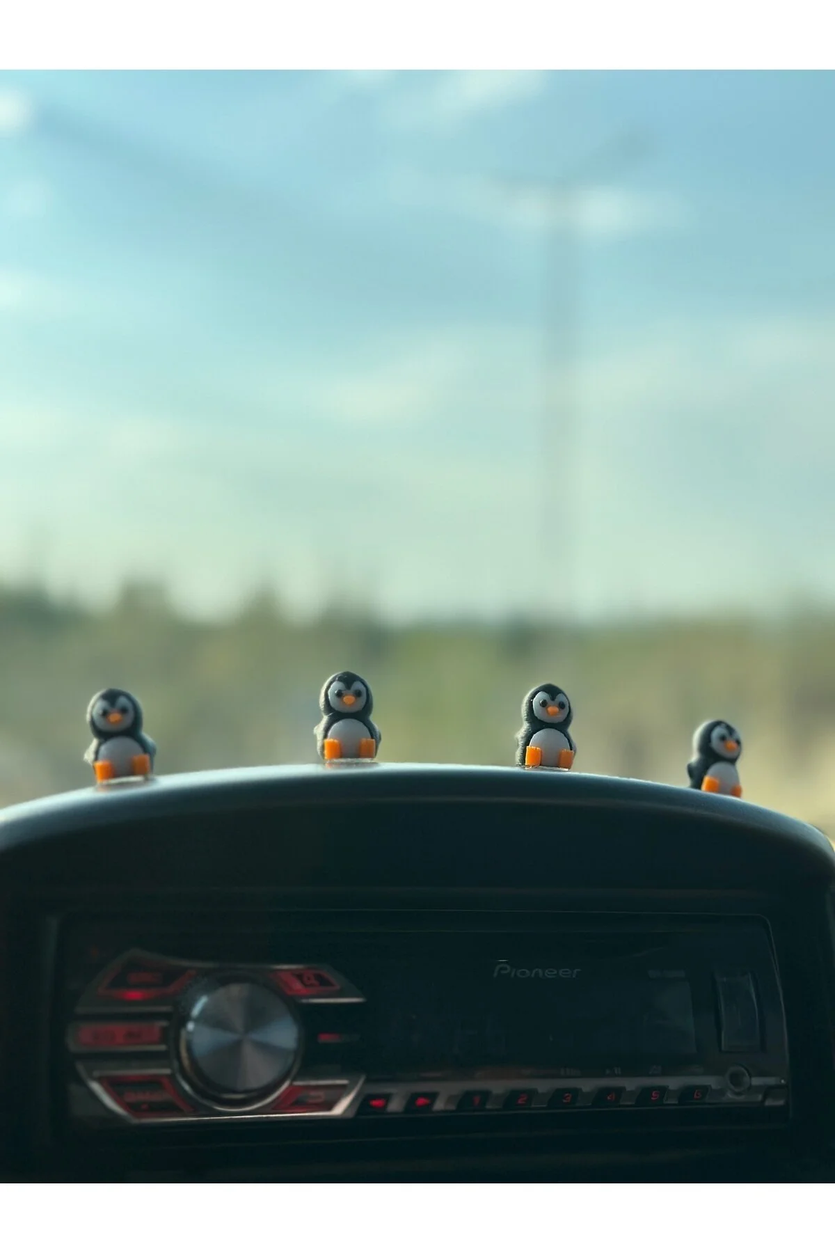 4'lü Mini Penguen Set Araba Süsü Dikiz Aynası Süsü Oto Aksesuar Hediyelik Eşya - Görsel 3
