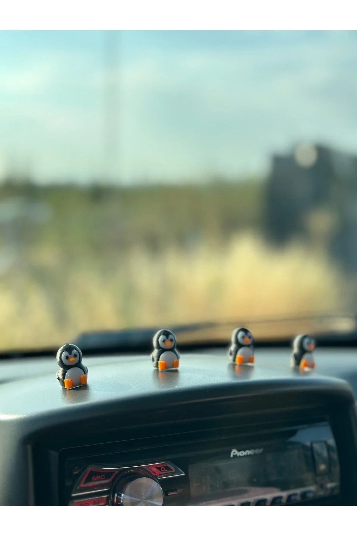 4'lü Mini Penguen Set Araba Süsü Dikiz Aynası Süsü Oto Aksesuar Hediyelik Eşya - Görsel 5