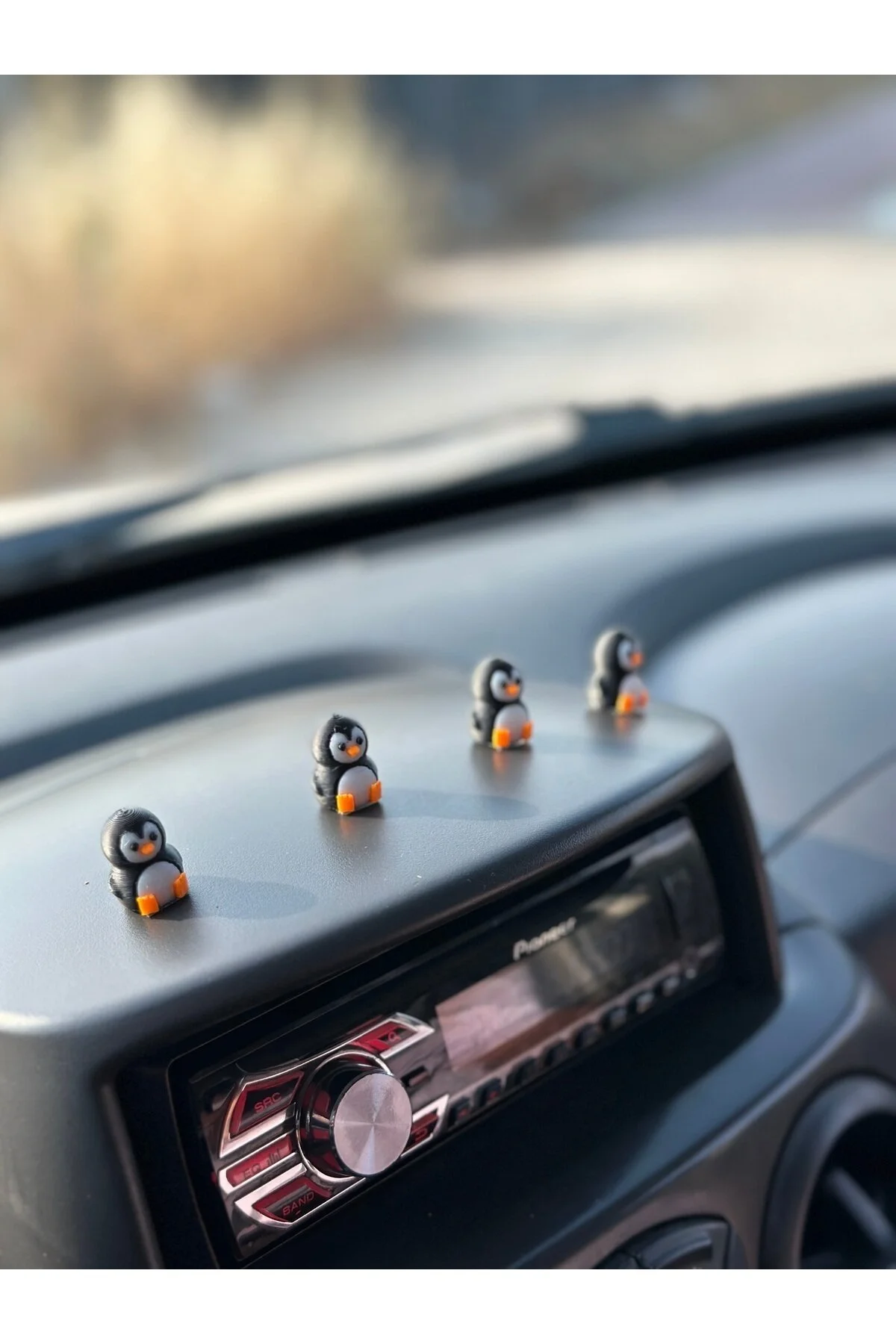 4'lü Mini Penguen Set Araba Süsü Dikiz Aynası Süsü Oto Aksesuar Hediyelik Eşya - Görsel 6